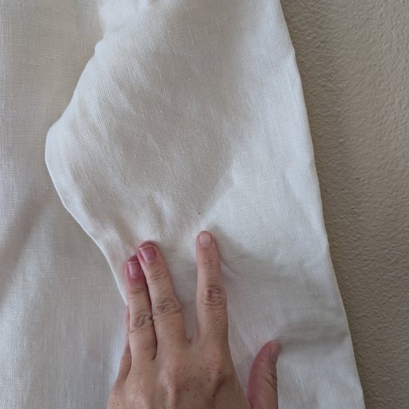 Michael Kors Linen Embellished Tunic Size XS Cream beaded Neckline - Picture 5 of 8